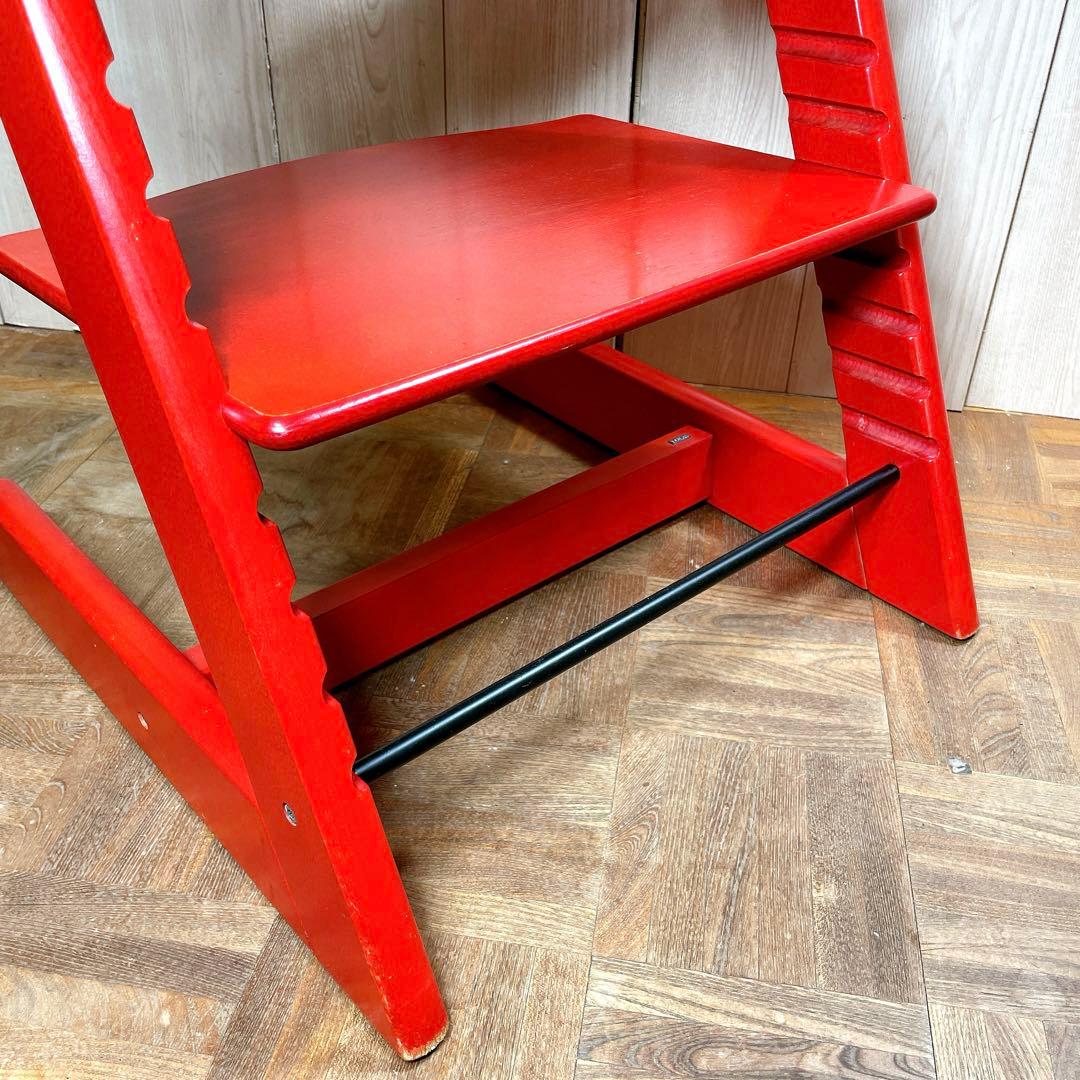 美品！北欧の名品！ストッケ　トリップトラップ　レッド　取扱説明書付き