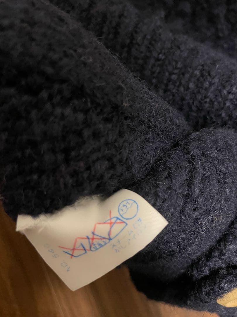 INVERALLAN⭐︎ネイビー⭐︎4A⭐︎ケーブルニットセーター⭐︎メンズS程度