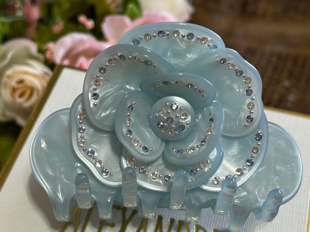 ☆アレクサンドル ドゥ パリ☆キラキラお花クリップ☆☆