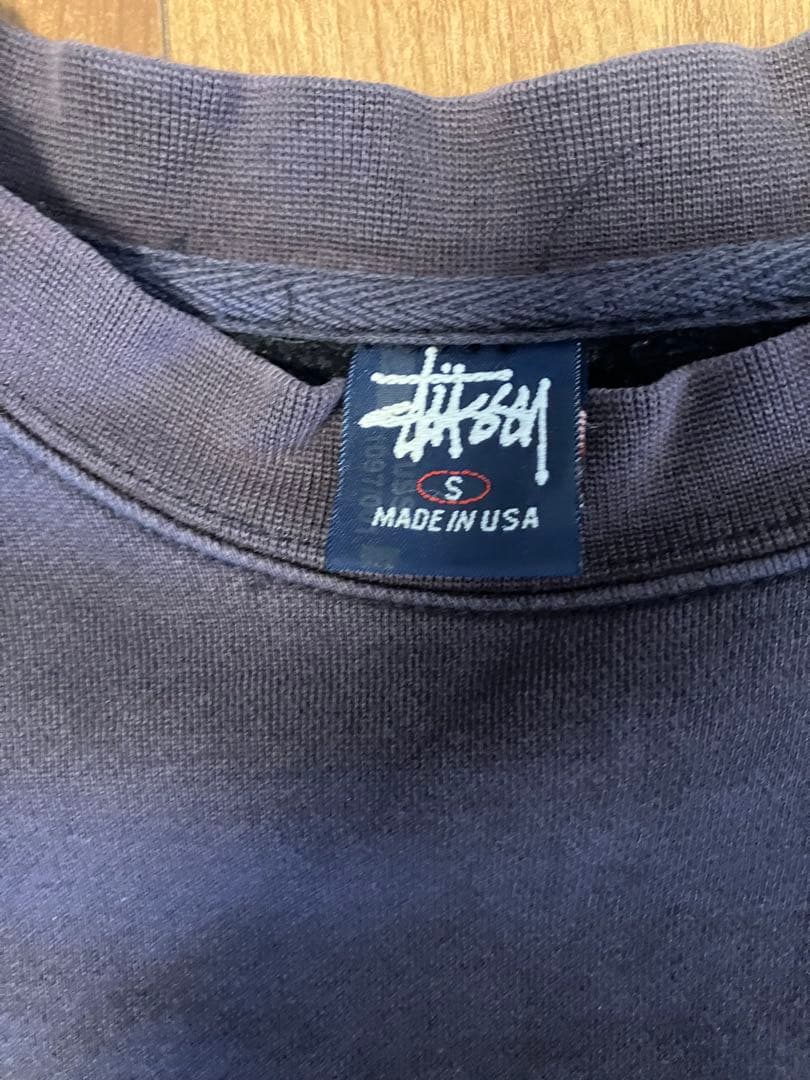 STUSSYスウェットSサイズ ドラゴン　USA製　紺タグ