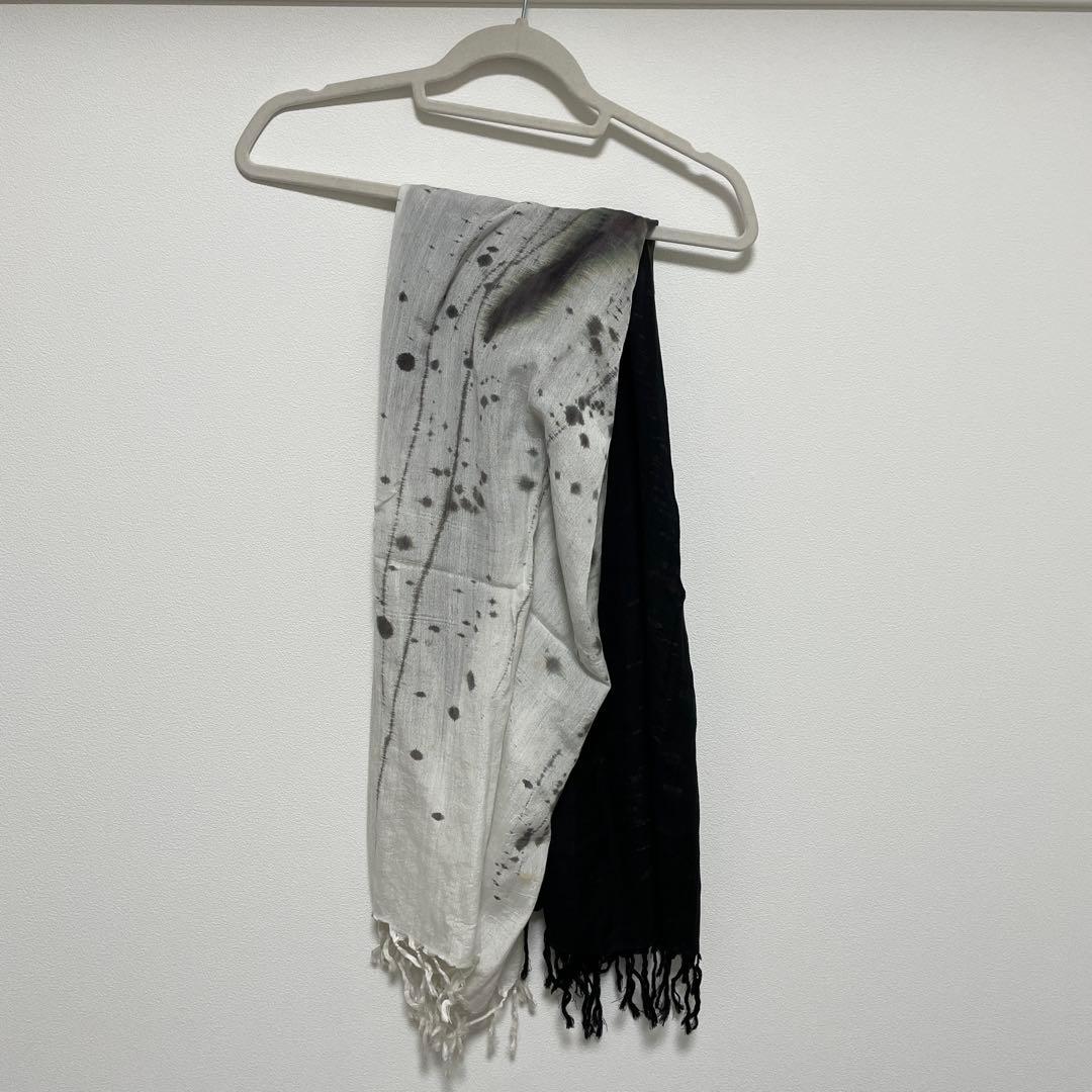 LGB シルクコットンストール 白黒グラデーション Fサイズ