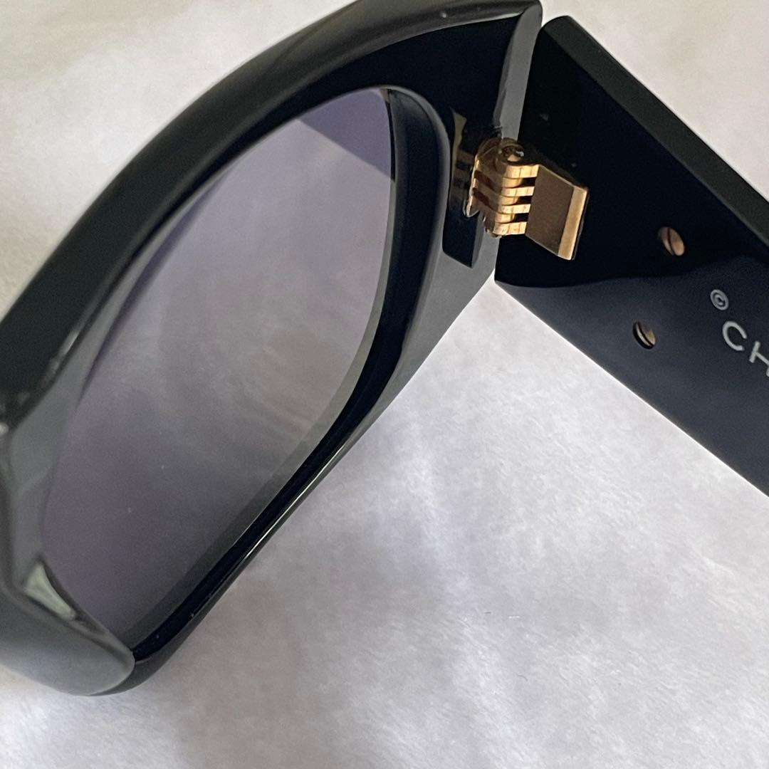 希少 CHANEL シャネル サングラス マトラッセ ココマーク 01450 黒