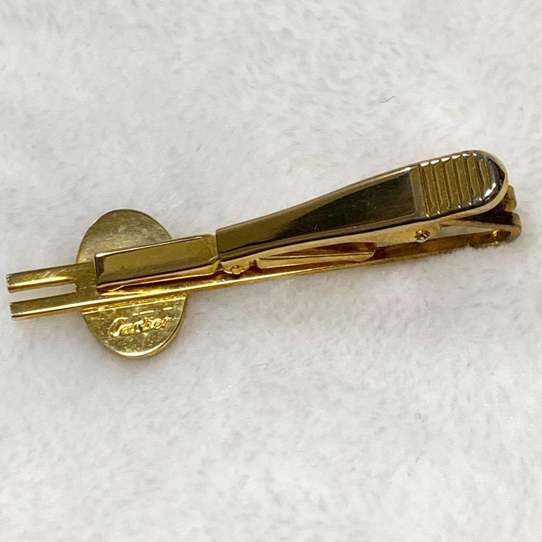 希少 Vintage Cartier カルティエ 2C ロゴ カフス タイピン