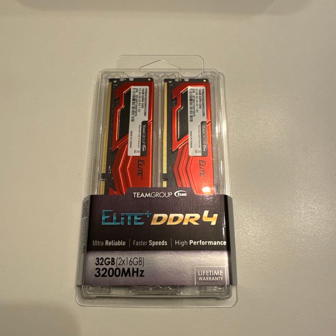 TEAMGROUP Elite+ DDR4 メモリ 32GB（16GB×2）