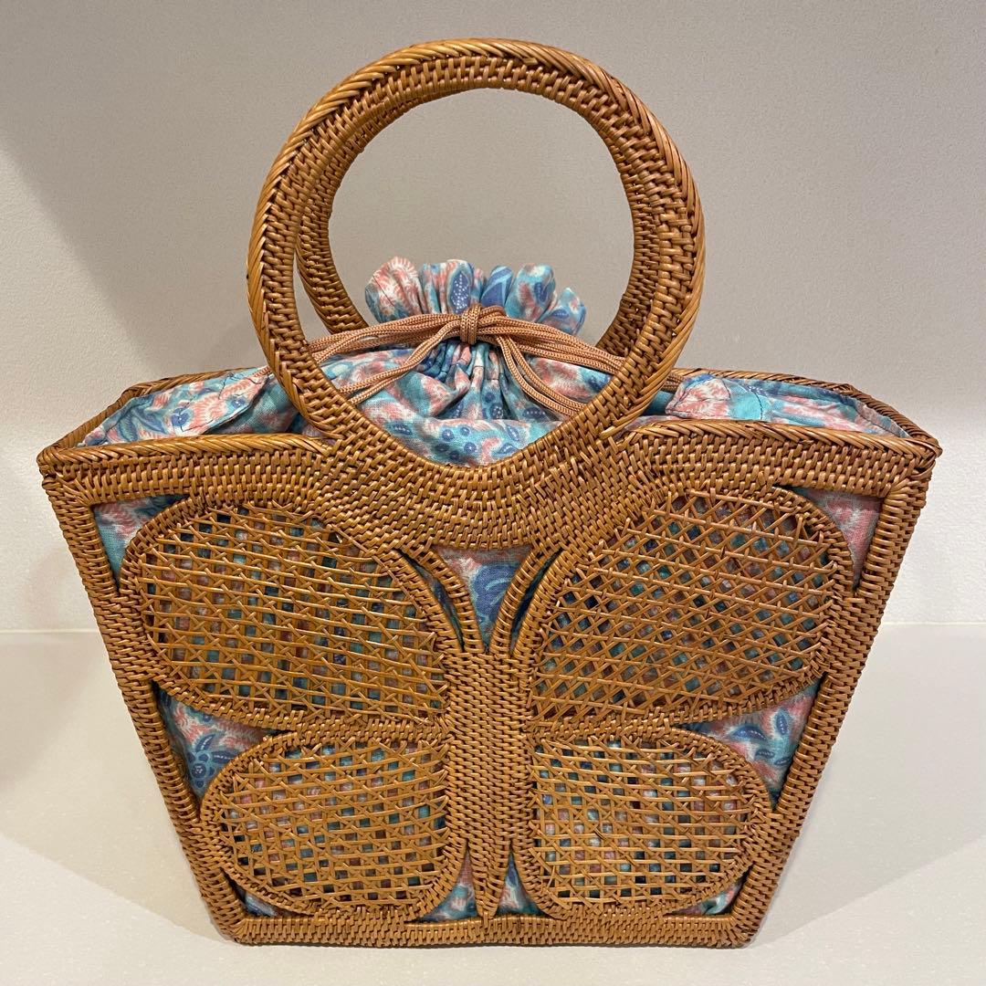 【未使用美品】インドネシア　バリ島　アシタバ　ASHITABA　カゴバッグ