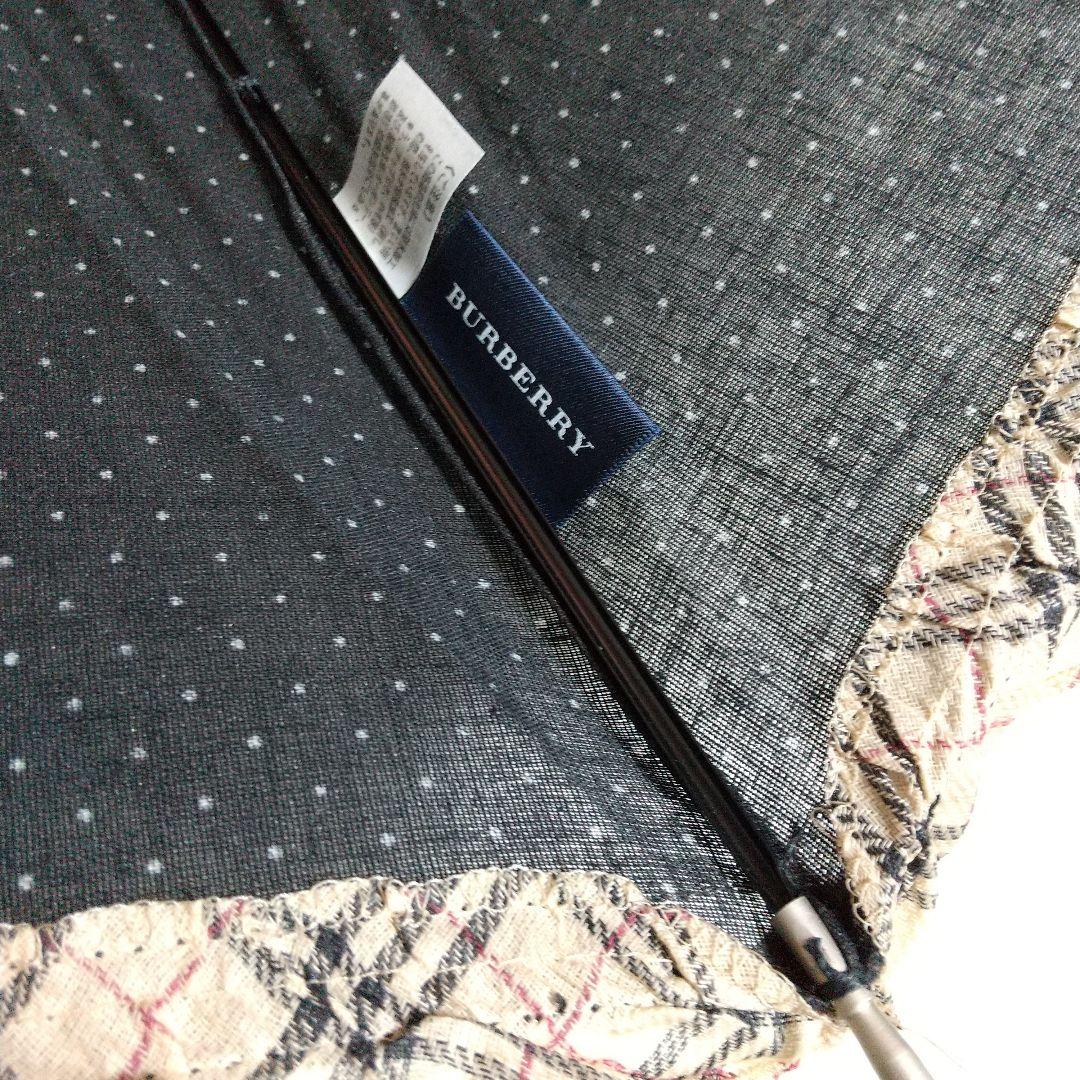 新品同様 BURBERRY 晴雨兼用 騎士 ドット ノバチェック 傘 高級