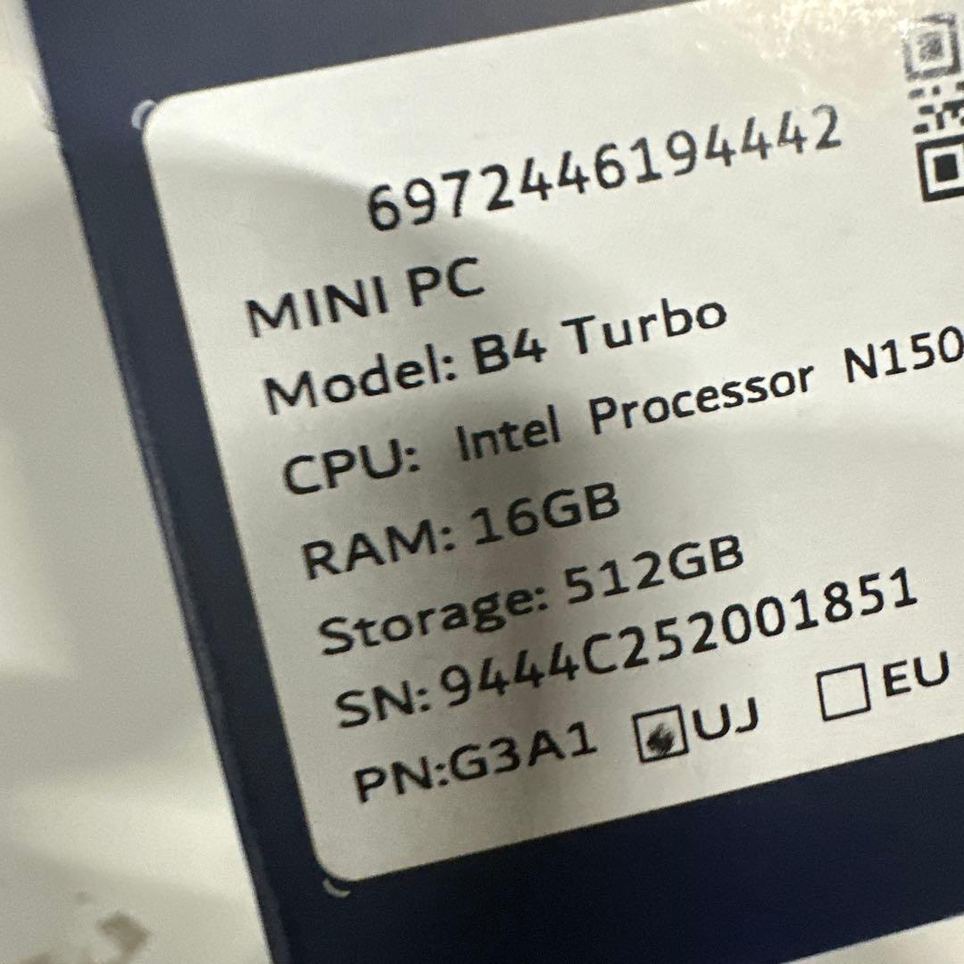 BMAX ミニpc B4 Turbo 未使用品