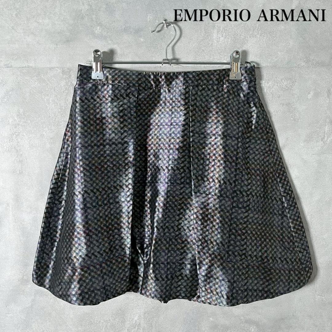 EMPORIO ARMANI イタリア製 光沢 デザイン スカート N1215