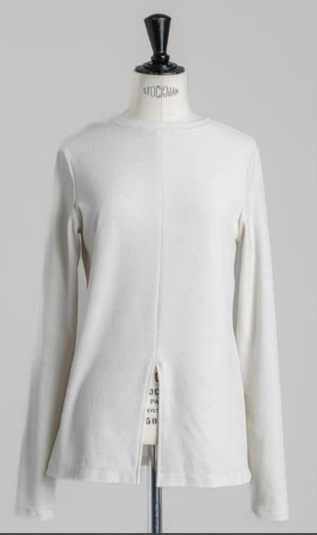 トップス FREY DOUBLE VELOURE TOP /Grayish white