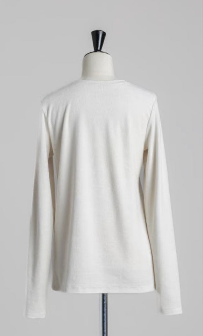 トップス FREY DOUBLE VELOURE TOP /Grayish white