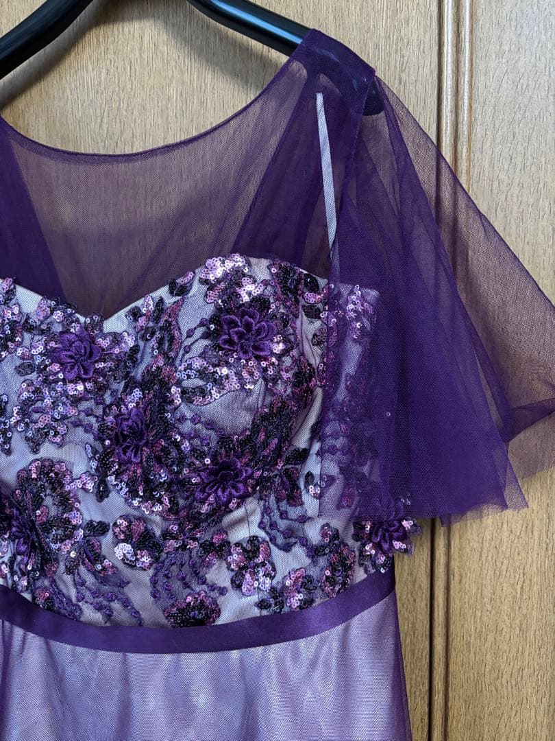 (mami様）ドレスルームアミ パープルロングドレス（大きめのフリーサイズ