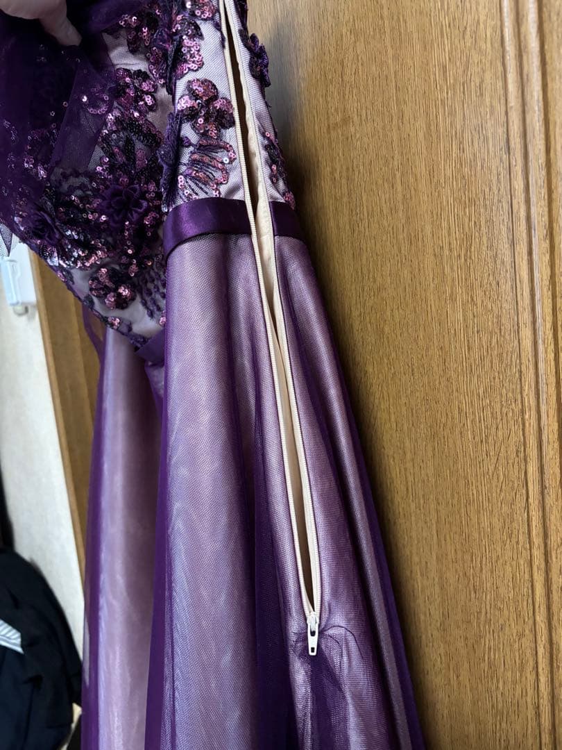 (mami様）ドレスルームアミ パープルロングドレス（大きめのフリーサイズ