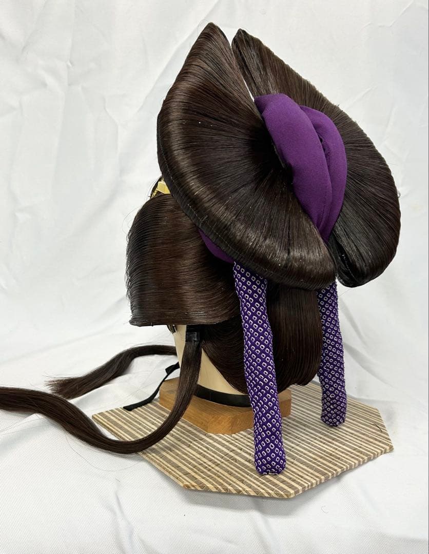 日本髪かつら　大衆演劇かつら　花魁　辰巳6号(小サイズ)自然色　かのこ付き