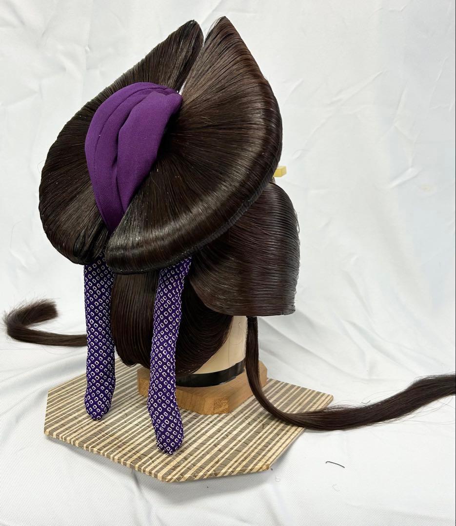 日本髪かつら　大衆演劇かつら　花魁　辰巳6号(小サイズ)自然色　かのこ付き