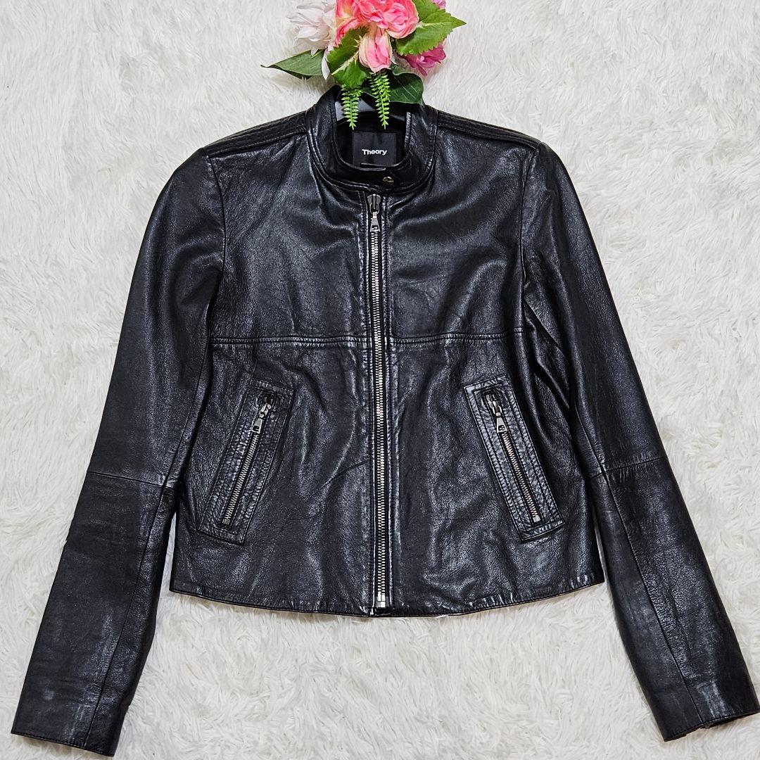 セオリー　ライダースジャケット　シングル　ラムレザー　BAVEWICK.L　S