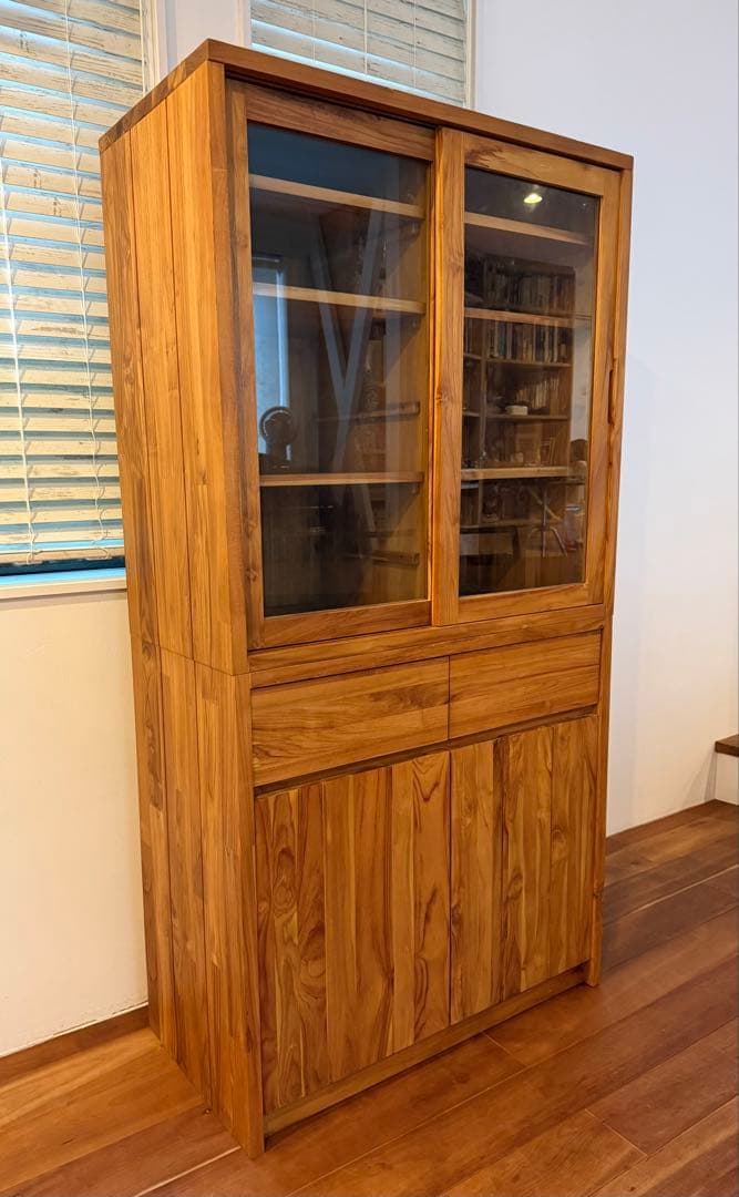 unico ウニコ カップボード 食器棚 天然木 廃番 おしゃれ