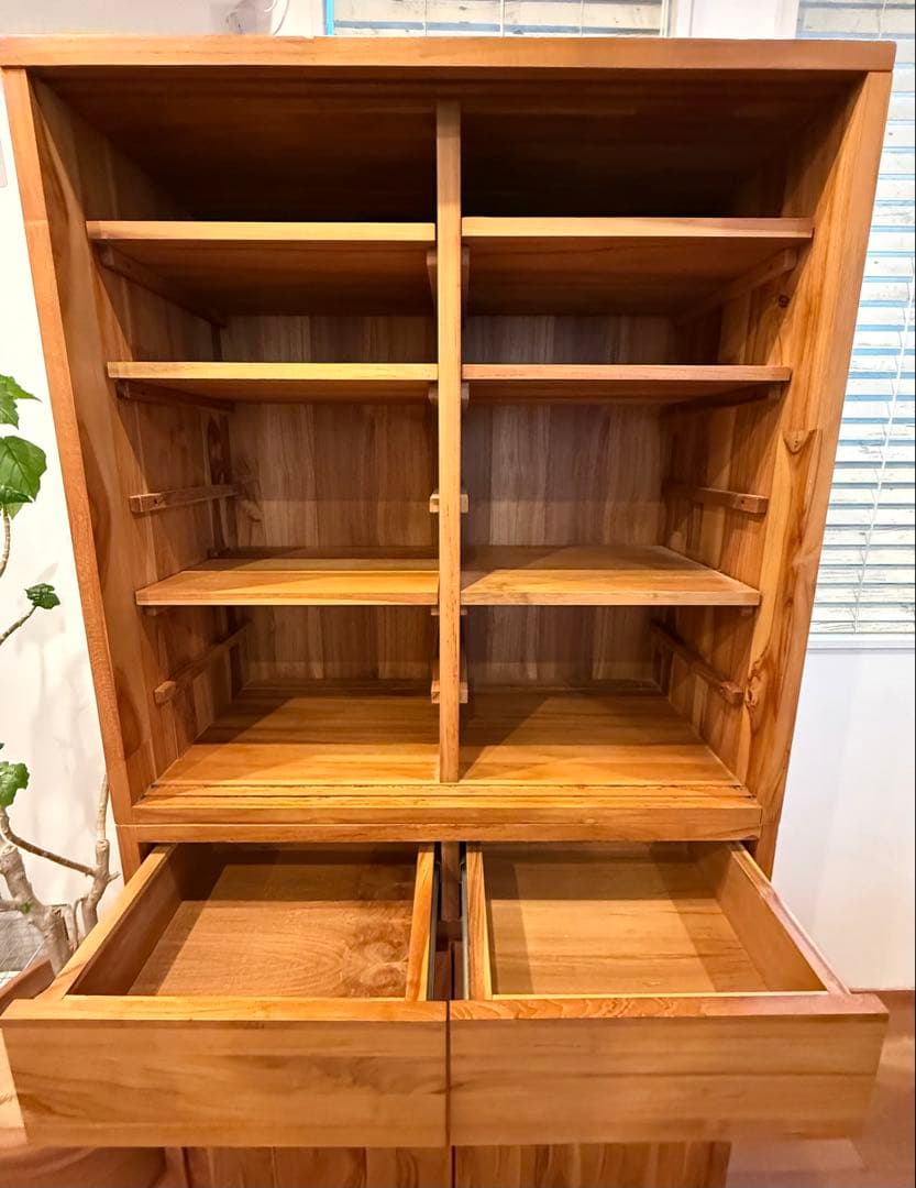 unico ウニコ カップボード 食器棚 天然木 廃番 おしゃれ