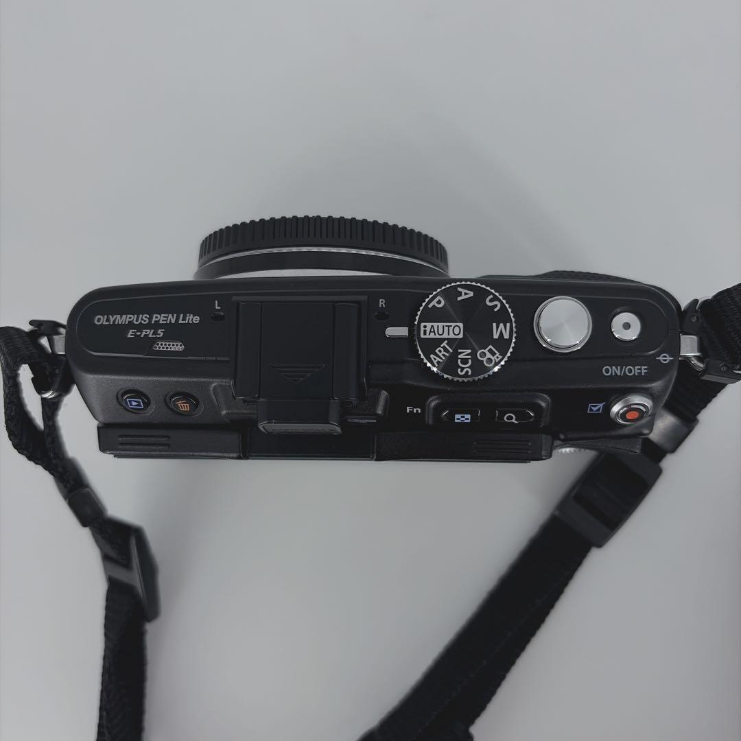 【名機】OLYMPUS PEN Lite E-PL5 黒 ズームレンズ付 854