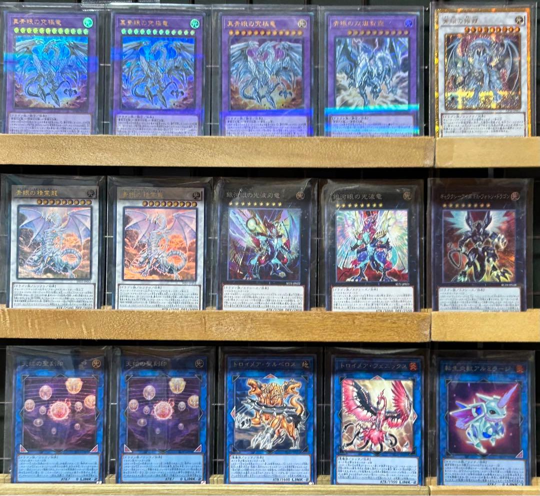 遊戯王 青眼デッキ(メインデッキ40枚＋EX15枚)※スリーブ付き