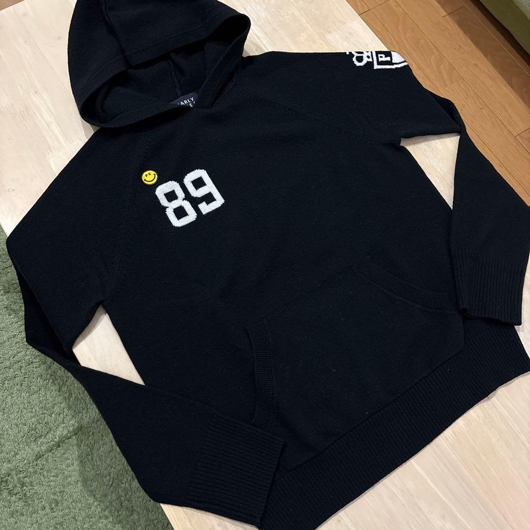 パーリーゲイツ☆カシミヤ混ニット フード付きニット パーカーニット ニコちゃん