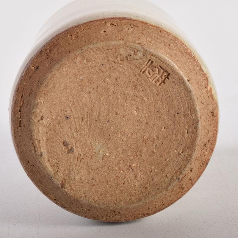 茶道具　萩焼　古萩　清水茂生作　茶入　仕覆付　共箱　V　7225