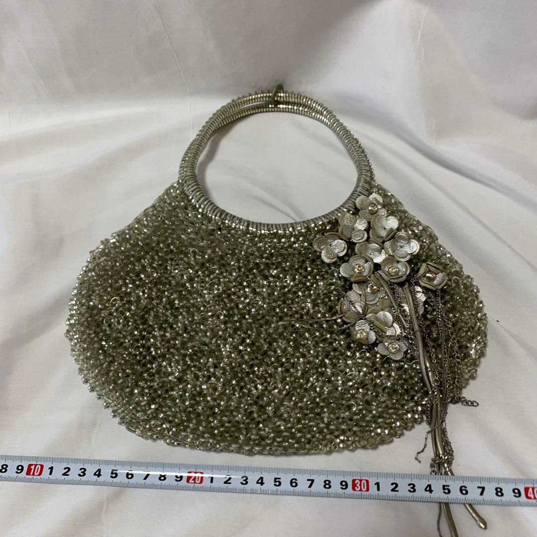 アンテプリマ美品希少シルバー ビーズ ハンドバッグ