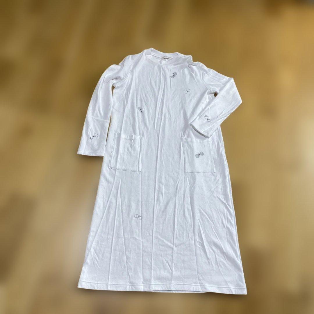 ミナ ペルホネン 白 長袖 ロングワンピースす❣️お値段交渉可‼️