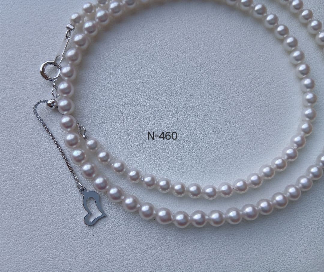 N460準花珠アコヤ真珠ベビーパールネックレス4.0～4.5㎜ 三重ブランド