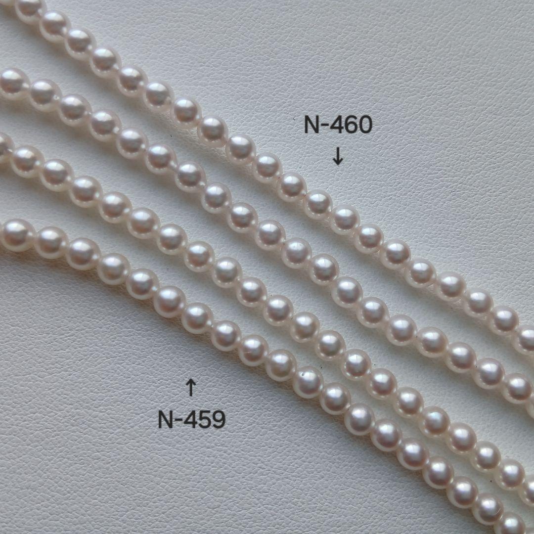 N460準花珠アコヤ真珠ベビーパールネックレス4.0～4.5㎜ 三重ブランド