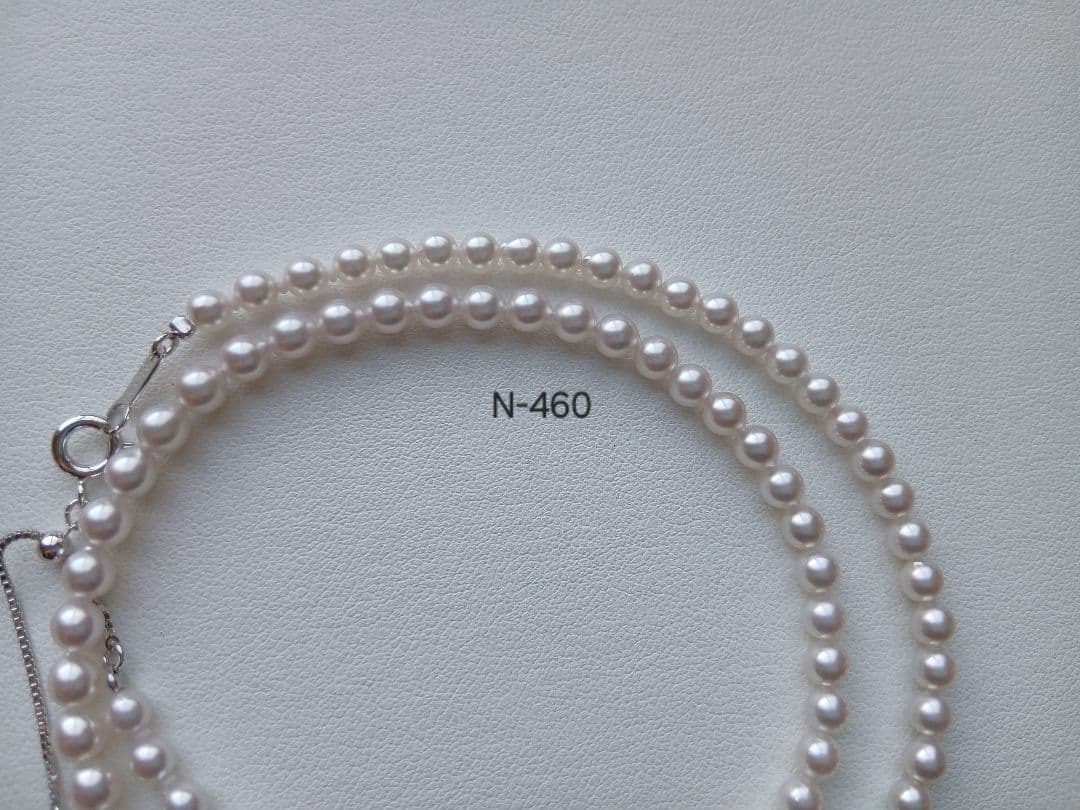N460準花珠アコヤ真珠ベビーパールネックレス4.0～4.5㎜ 三重ブランド