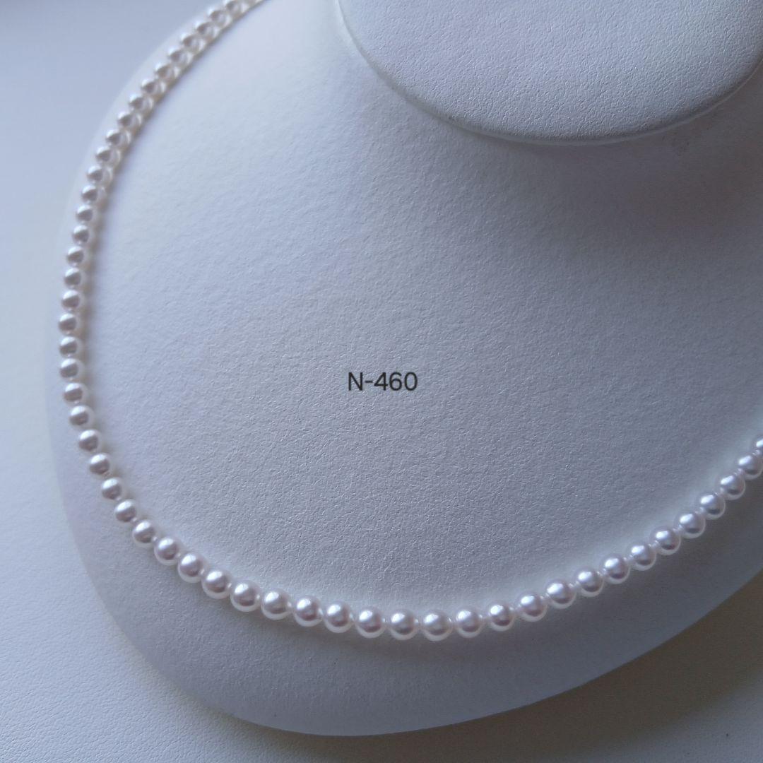 N460準花珠アコヤ真珠ベビーパールネックレス4.0～4.5㎜ 三重ブランド