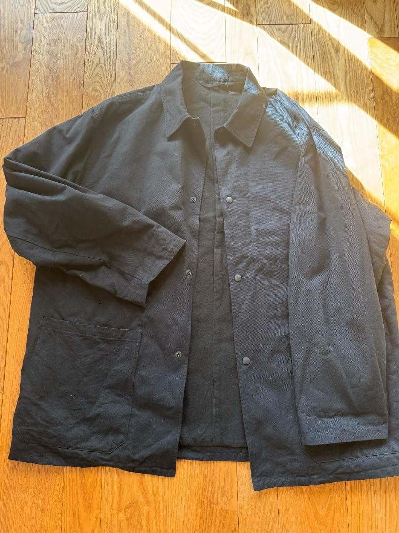 COMOLI ブラック カバーオール