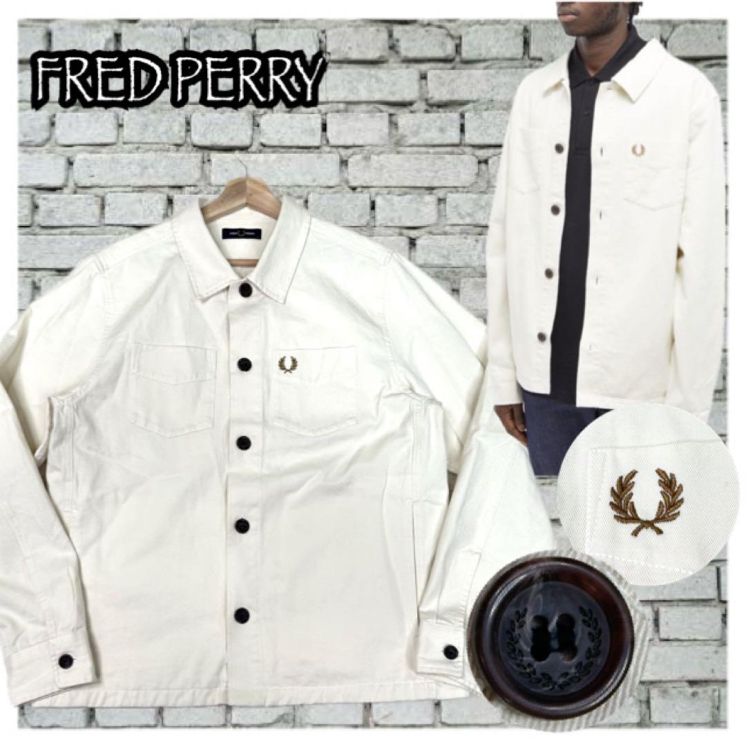 ✨希少✨Fred Perry Twill Overshirt Ecru M