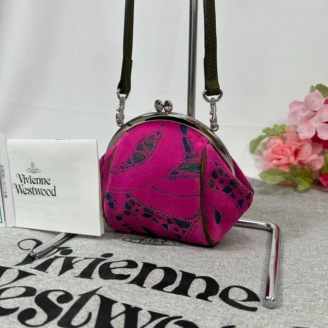 【未使用級】ヴィヴィアンウエストウッド ショルダーバッグ がま口 レザー オーブ