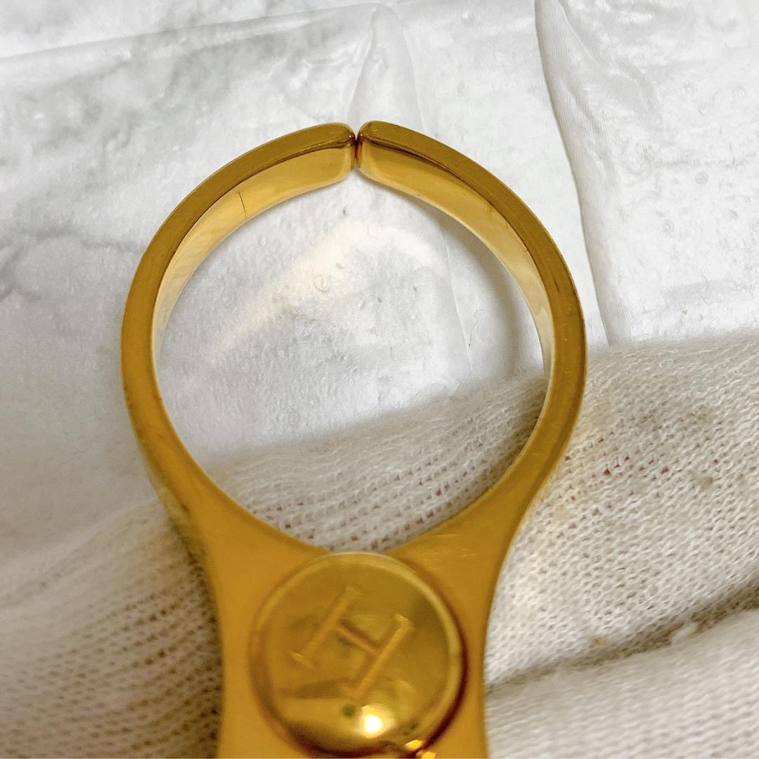 HERMES エルメス フィルー グローブホルダー 手袋ホルダー ゴールド