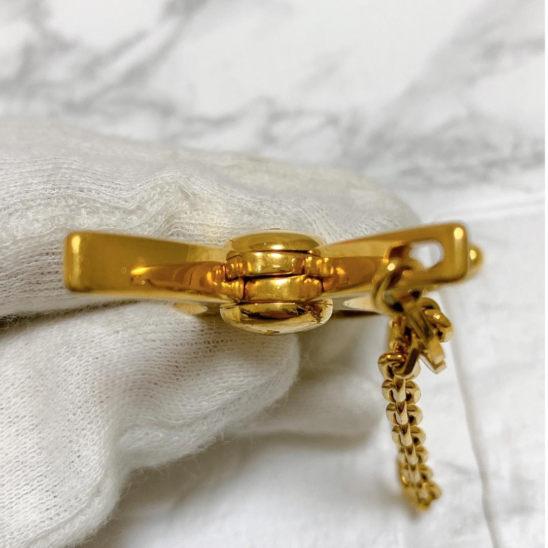 HERMES エルメス フィルー グローブホルダー 手袋ホルダー ゴールド