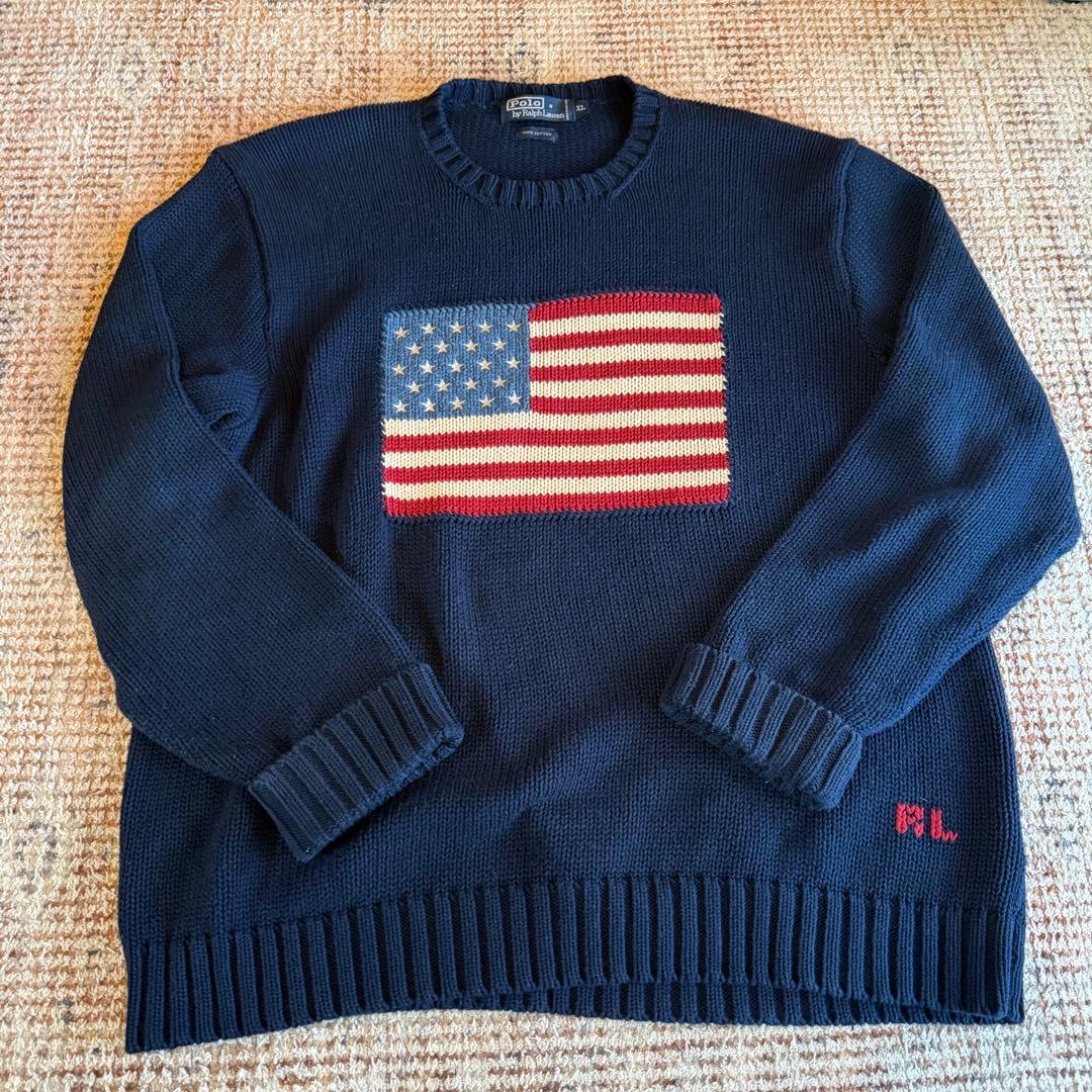 Polo by Ralph Lauren ネイビーセーター XL 90s