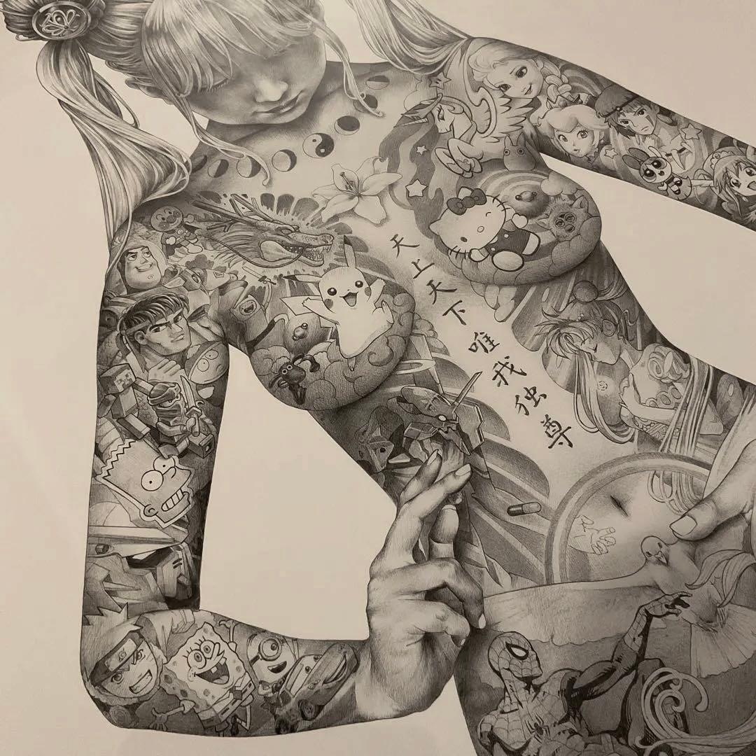 《額装済》平成聖母 大友昇平 ポスター アート インテリア 高級額縁