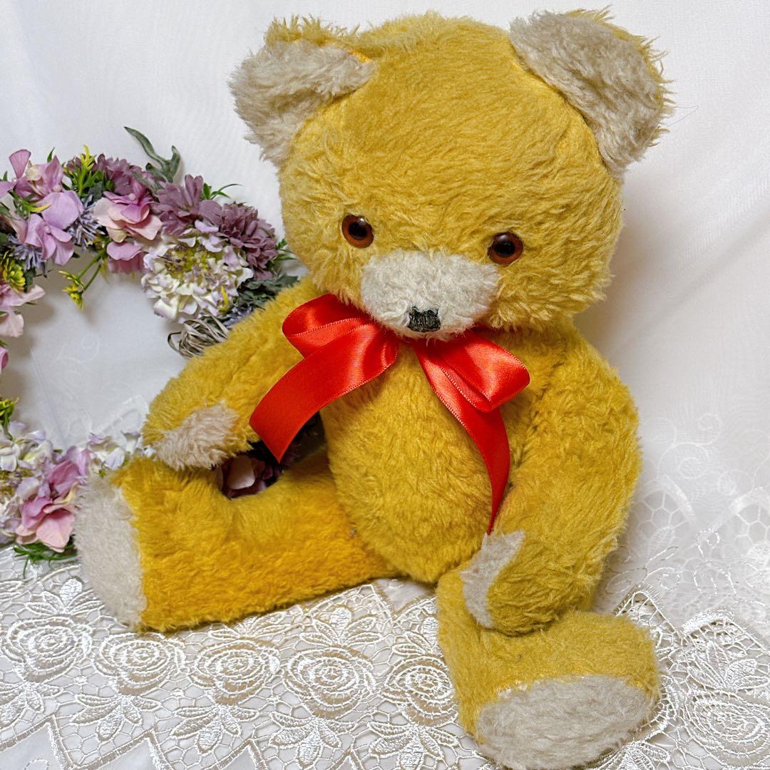 まんまる君 様✨希少✨❤️黄色いにっこりペディグリーベア❤️アンティークテディベア