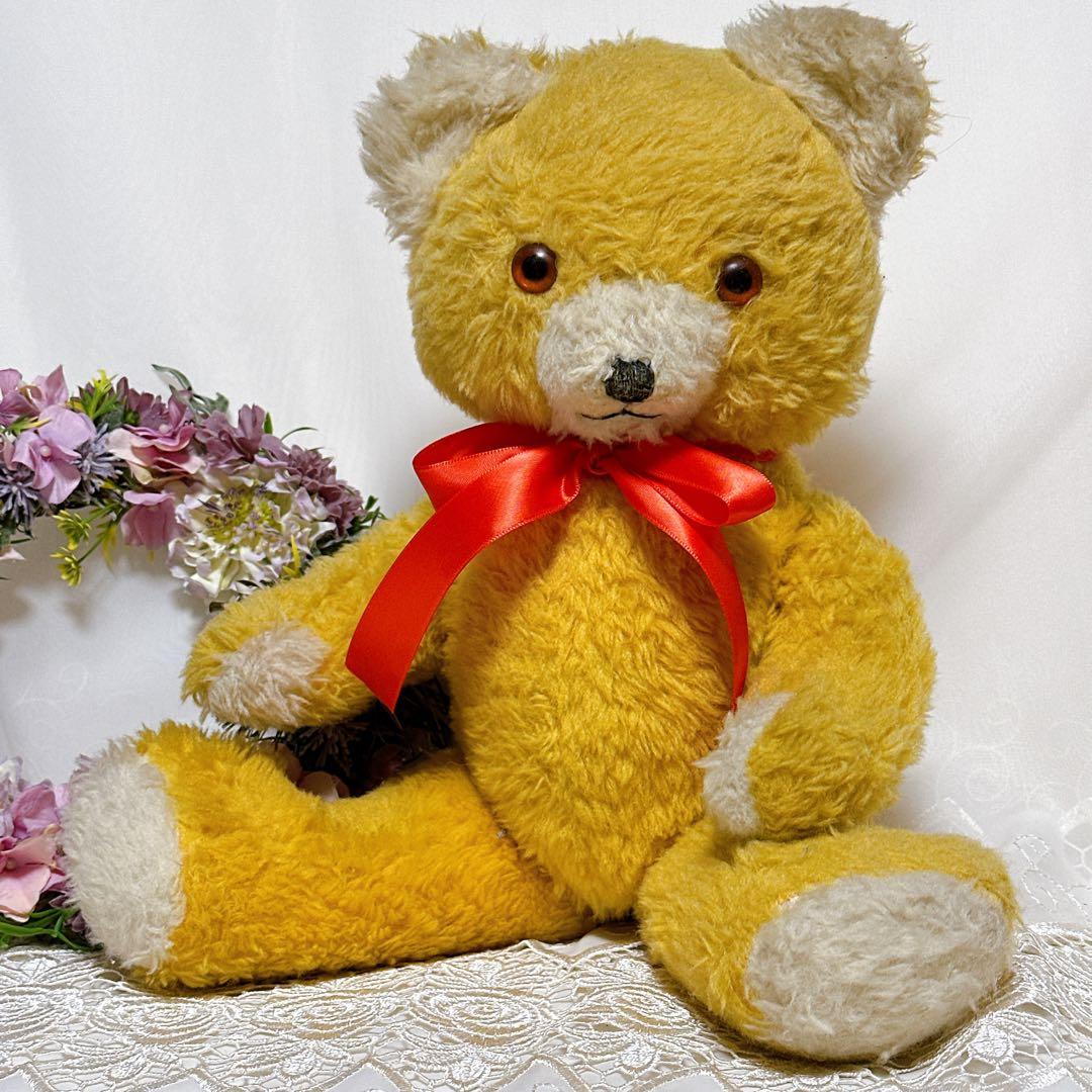 まんまる君 様✨希少✨❤️黄色いにっこりペディグリーベア❤️アンティークテディベア