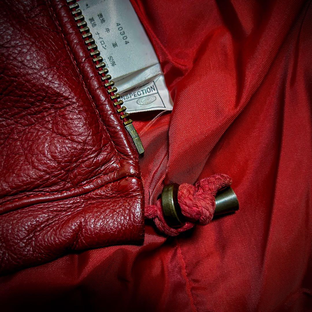 ハーレーダビッドソン デッドストックレザーダウン ボルドー M