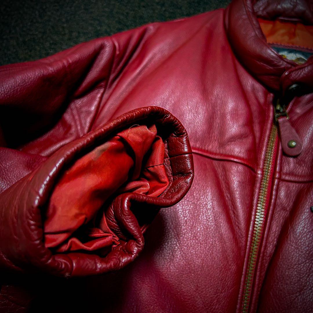 ハーレーダビッドソン デッドストックレザーダウン ボルドー M