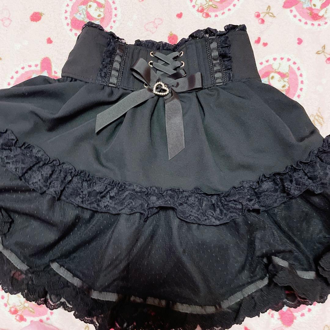 新品タグ付♡リズリサ♡ フロントカシュクールBIGリボンセットアップ♡ブラック♡