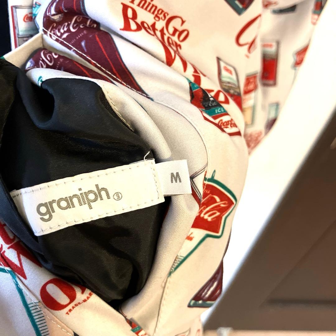 タイムセール　コカコーラ　グラニフブルゾンジャケット黒コーラ柄リバーシブル