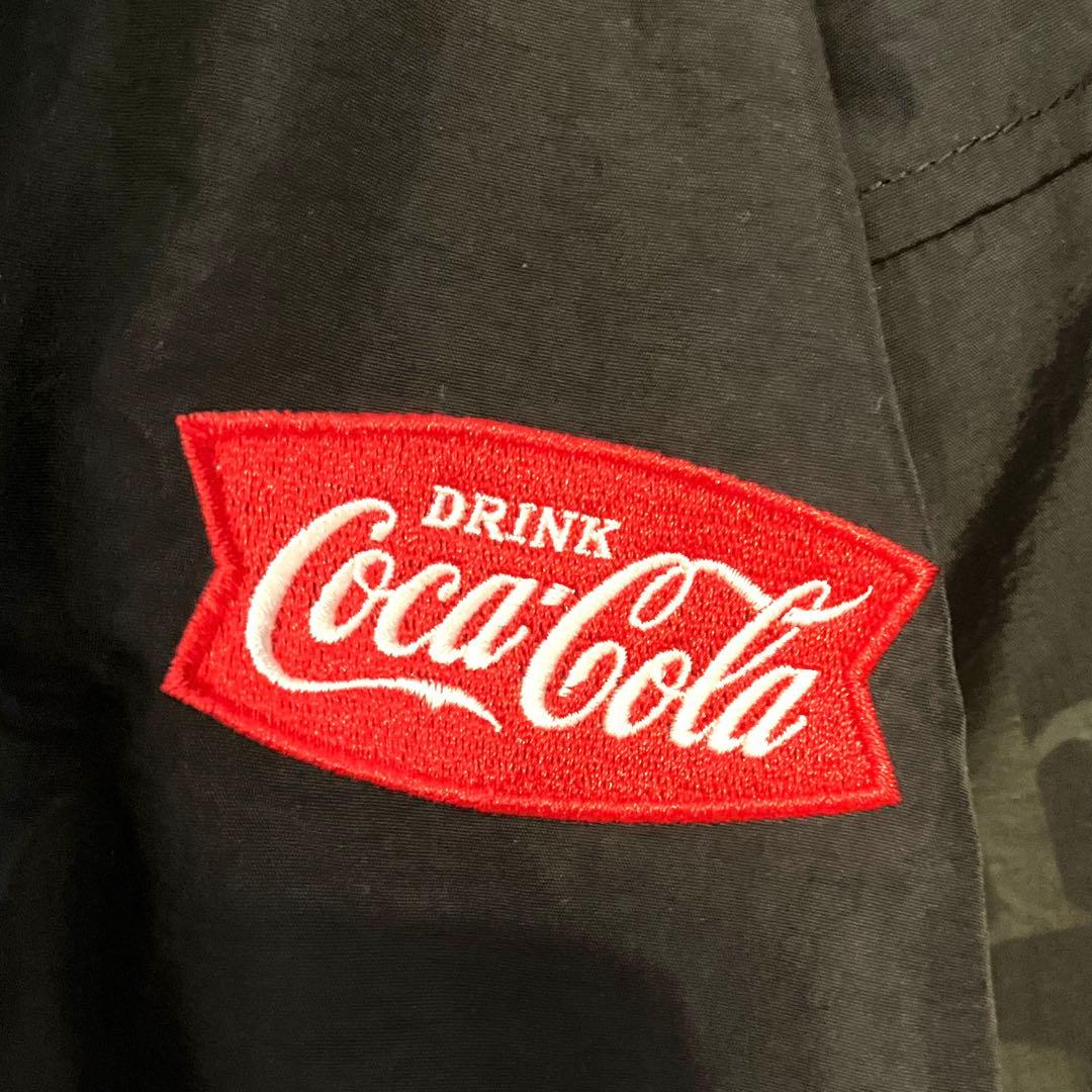 タイムセール　コカコーラ　グラニフブルゾンジャケット黒コーラ柄リバーシブル