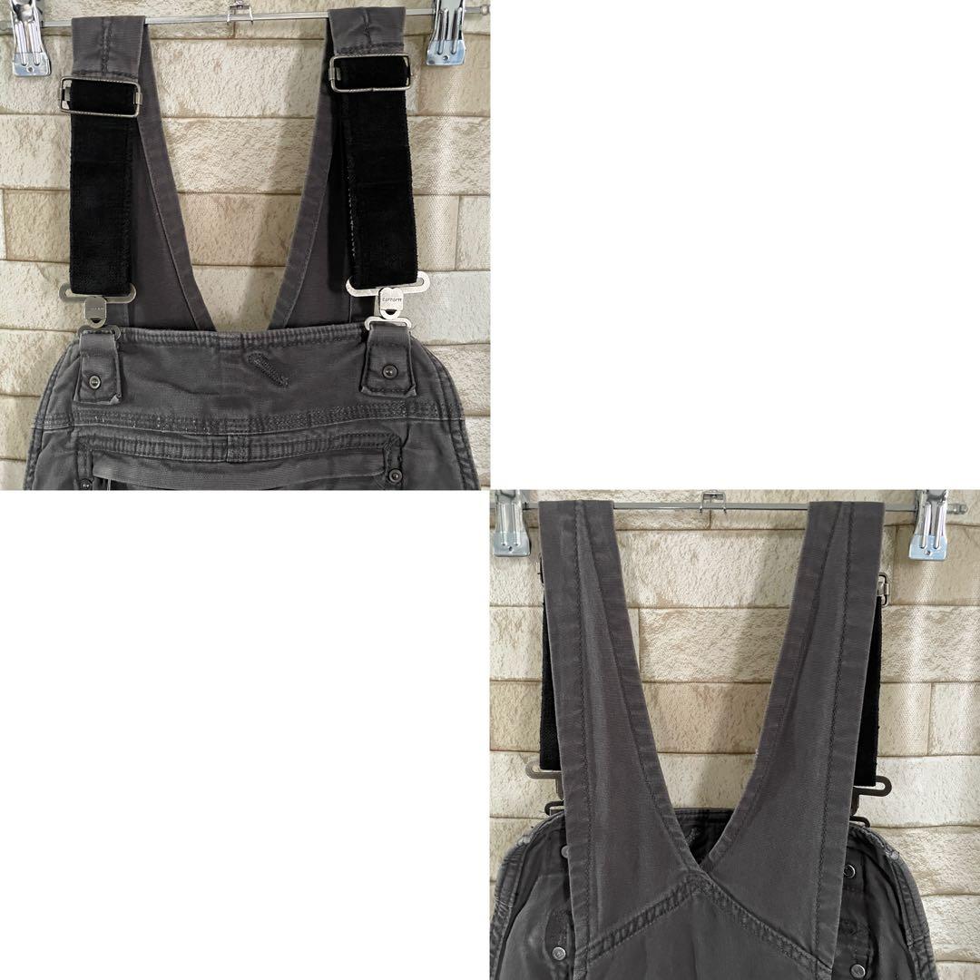 カーハート オーバーオール ダブルニー 刺繍 グレー 32×34