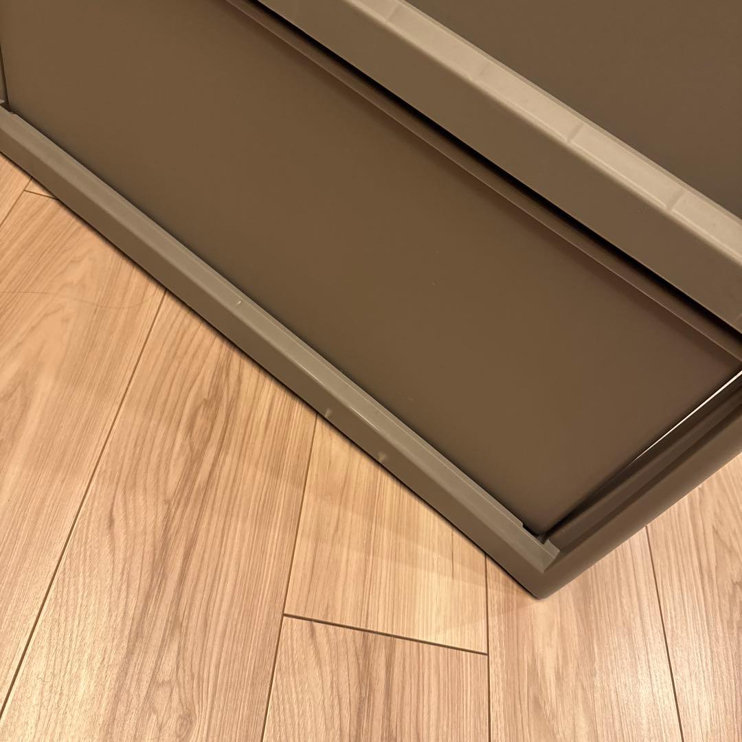 グレー　4段引き出しチェストワイドサイズ　ワイドチェスト2セットタンス