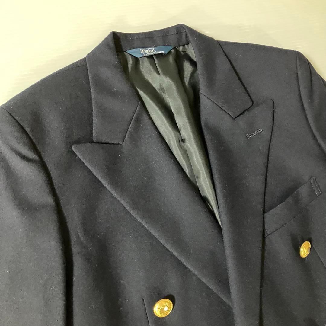 Ralph Lauren 紺ブレ　ダブルテーラードジャケット　金ボタン160