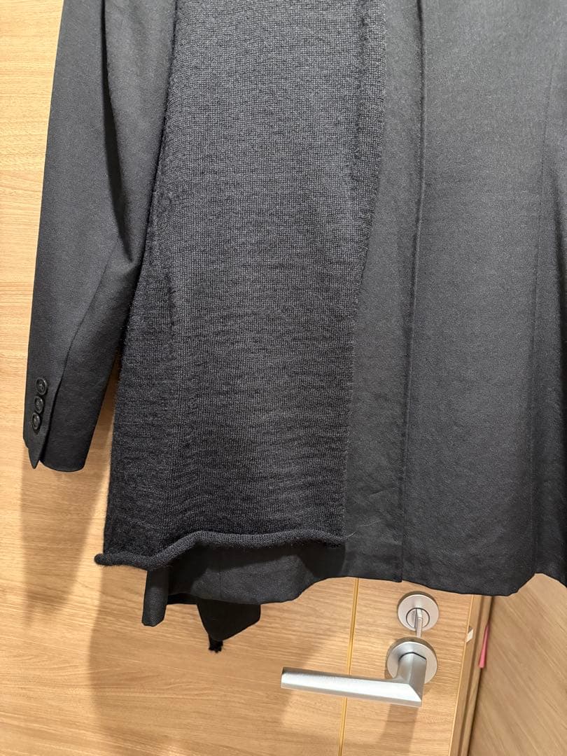 ヨウジヤマモト ワイズ ジャケット ニット 切替 アシンメトリー 再構築