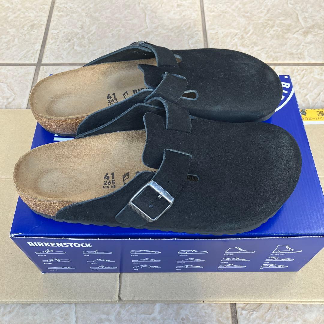 BIRKENSTOCK ブラック ボストン　レギュラー幅 41 ブラック